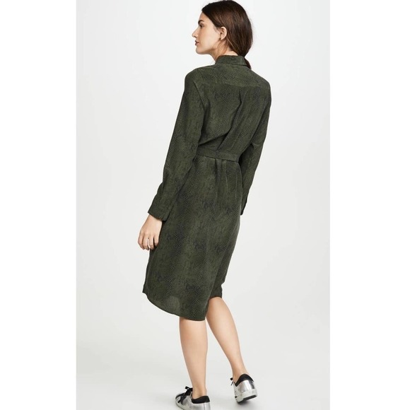 Rails Alix Python-Print Silk Tie-Waist Dress Size XXS - Picture 3 of 10